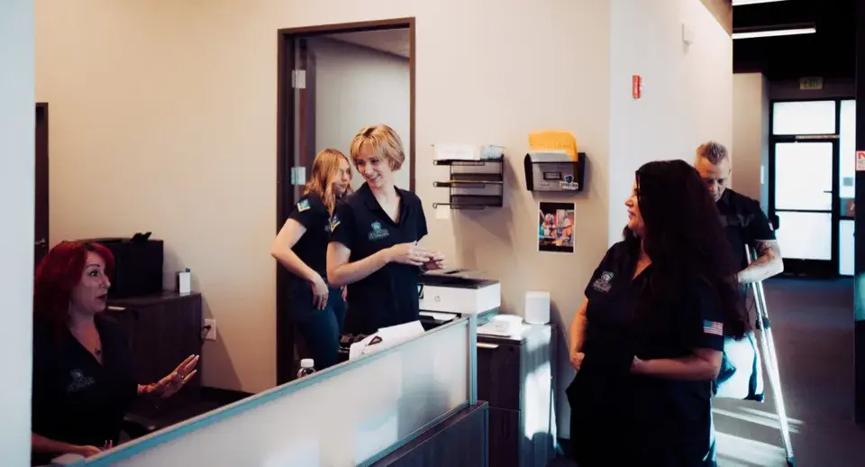 Spartan front desk where real people answer the phone