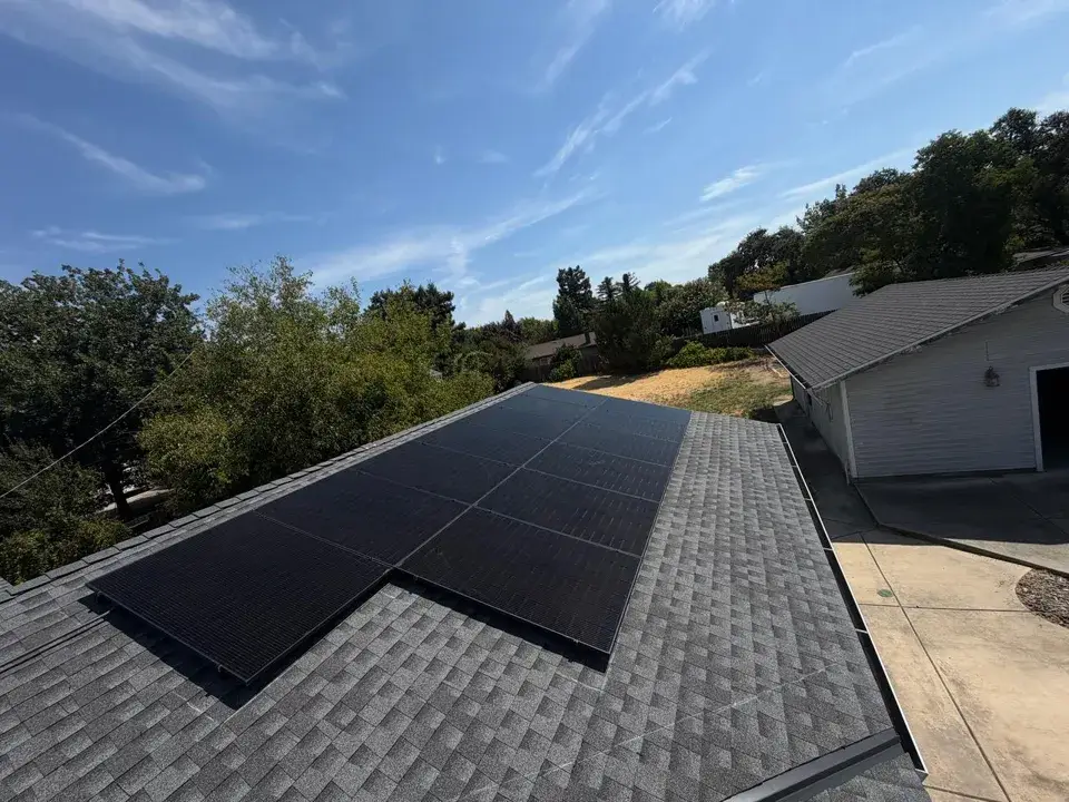 New roof and new all-black solar panels installed by Spartan